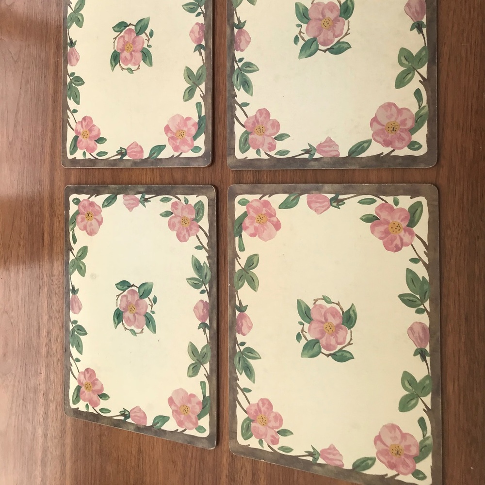 Franciscan placemats set of 4 desert rose